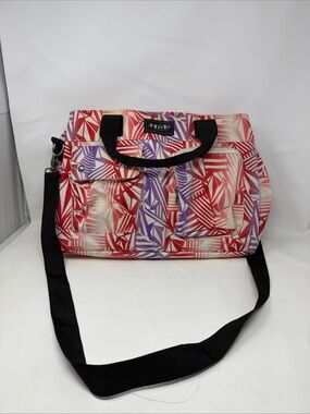 Volcom Red and Purple Patterned Travel Tote